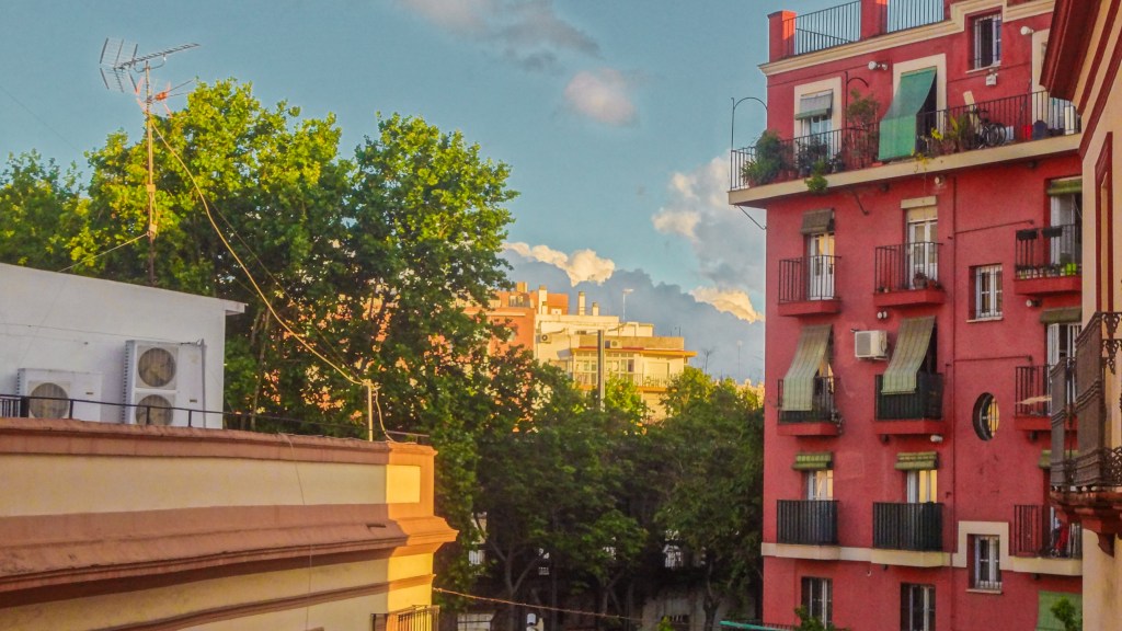Vista desde un balcón en Sevilla